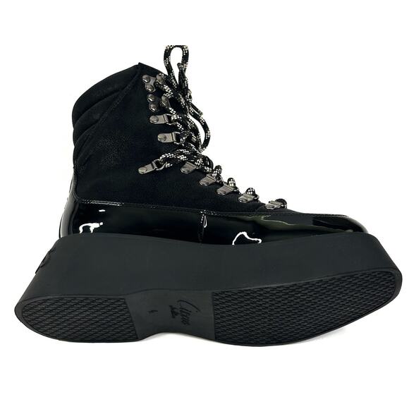 Circus NY by Sam Edelman Gail Black Lace-up Hiker Platform Boots Womens 6M New - Picture 6 of 13